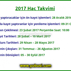 2017 Hac Kuraları Ne Zaman Çekilecek ?